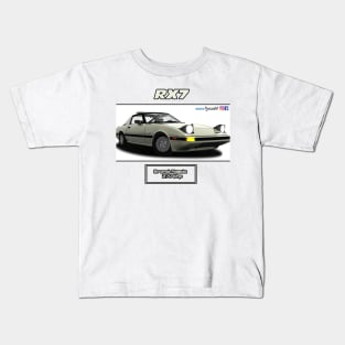Mazda RX7 FB Dover White Kids T-Shirt
